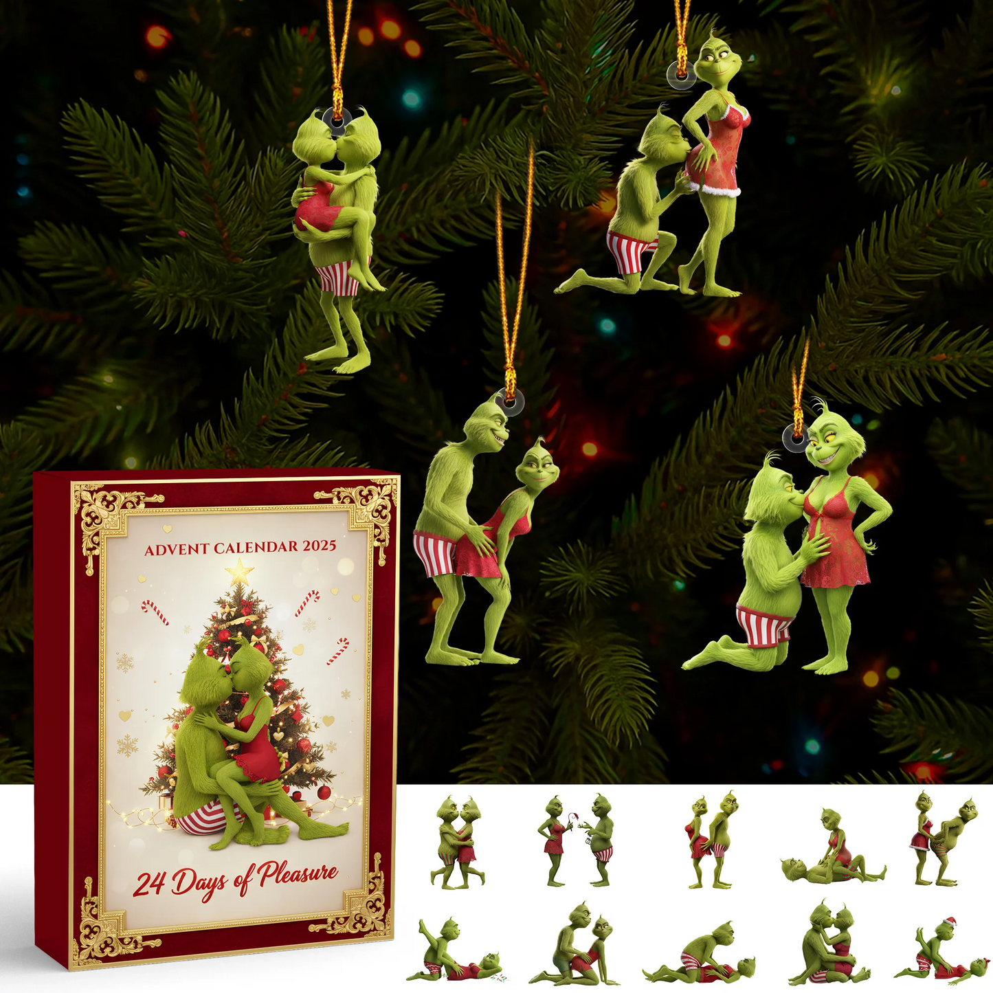 π Naughty Grinch Couple Christmas Advent Calendar - The Perfect Gift for Couples π