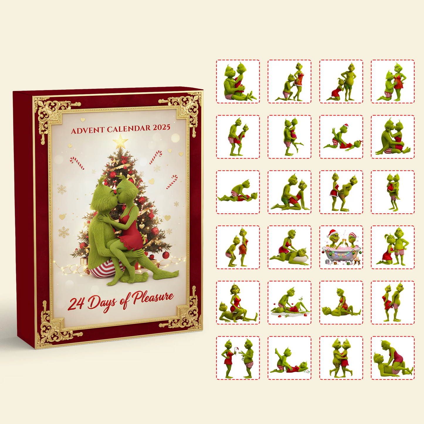 π Naughty Grinch Couple Christmas Advent Calendar - The Perfect Gift for Couples π