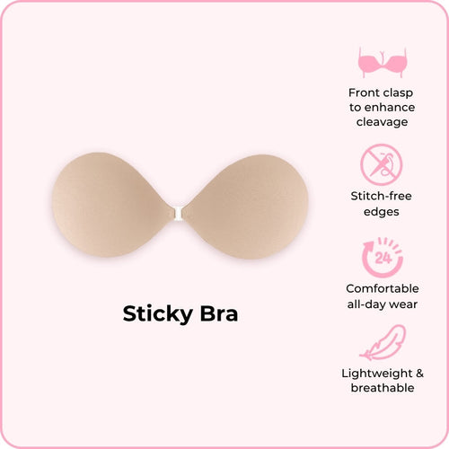 Seamless Push-up Sticky Bra
