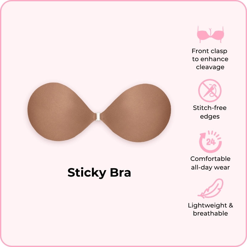 Seamless Push-up Sticky Bra