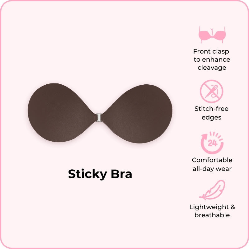 Seamless Push-up Sticky Bra