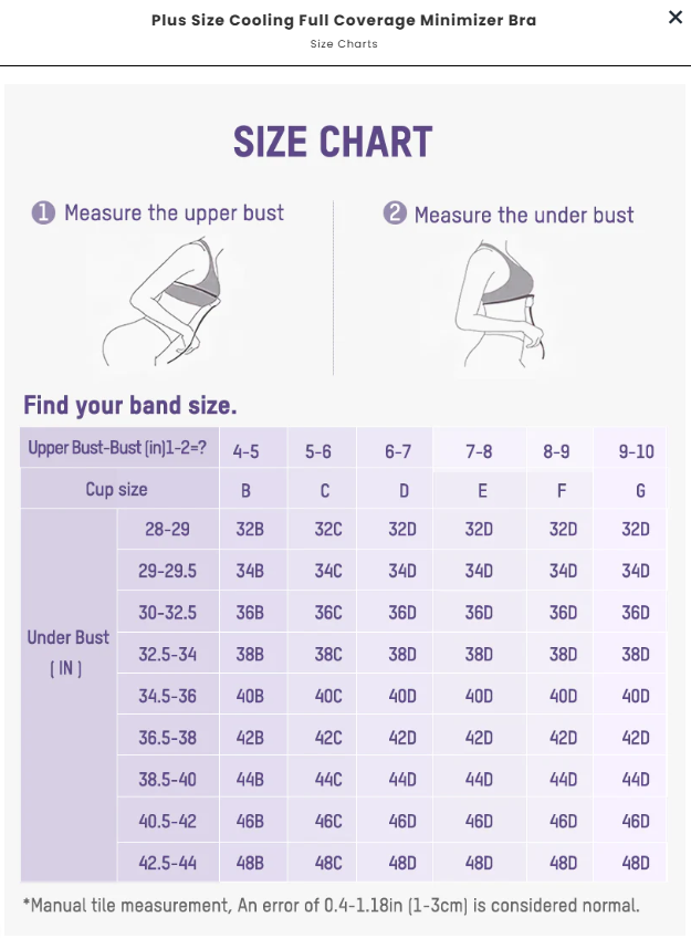 Plus Size Cooling Full Coverage Minimizer Bra