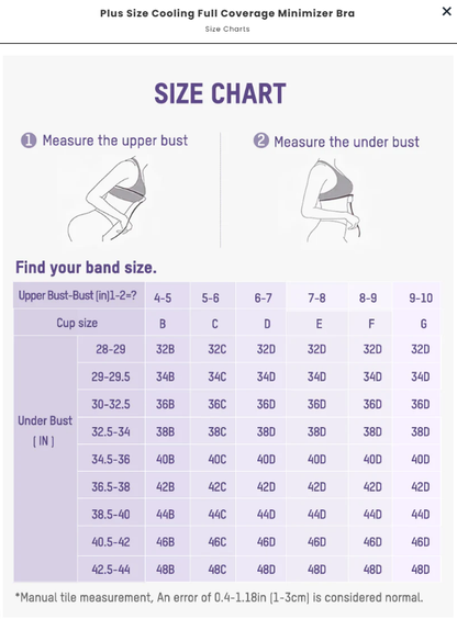 Plus Size Cooling Full Coverage Minimizer Bra