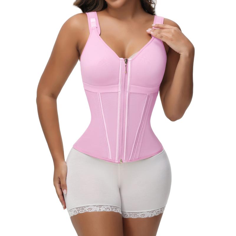 Waist Shapewear for Women with Bra Tummy Control Girdle Workout Shapewear with Adjustable Shoulder Strap