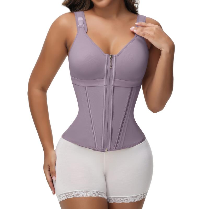 Waist Shapewear for Women with Bra Tummy Control Girdle Workout Shapewear with Adjustable Shoulder Strap