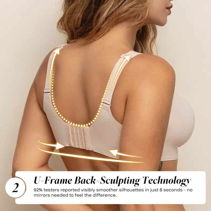 Women's Seamless Bras, No Underwire Scalloped Bras Soft V Neck Full Coverage Everyday Bra