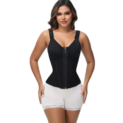 Waist Shapewear for Women with Bra Tummy Control Girdle Workout Shapewear with Adjustable Shoulder Strap