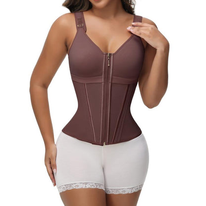 Waist Shapewear for Women with Bra Tummy Control Girdle Workout Shapewear with Adjustable Shoulder Strap