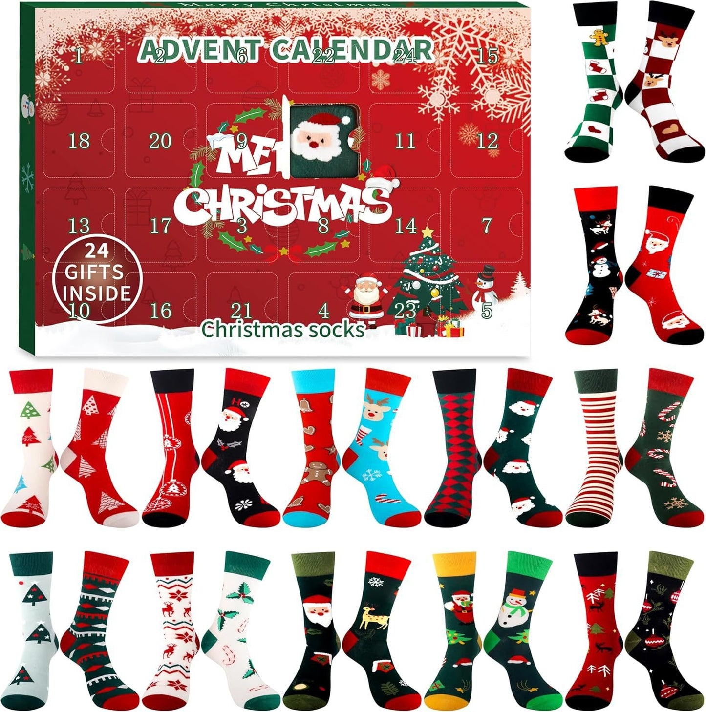 🧦 24 Pairs of Christmas Socks - Advent Calendar 2025