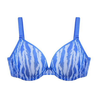 Zebra Wild Breathable Unlined Plus Size Soft Women Bra