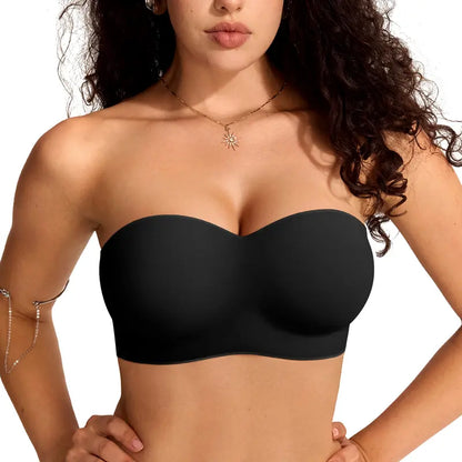 Womens Strapless Bras Wireless Non-Slip Tube Top Push Up Bralette Seamless Padded Bandeau Bra Everyday Convertible Bra