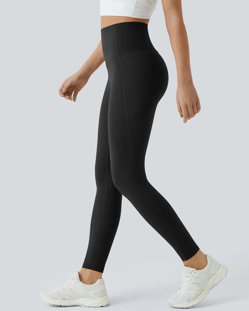 🎁Last Day 49% OFF🔥 Butt Lifting Tummy Control Side Pocket High Waisted Shaping Training Leggings