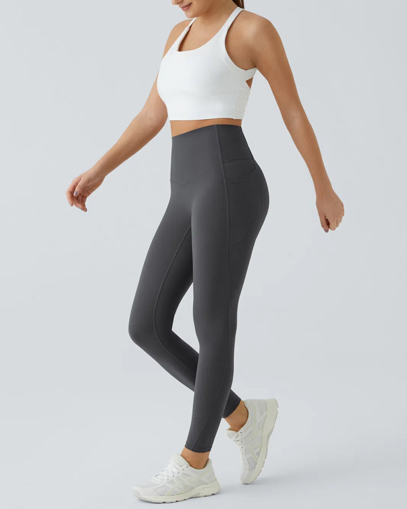 🎁Last Day 49% OFF🔥 Butt Lifting Tummy Control Side Pocket High Waisted Shaping Training Leggings