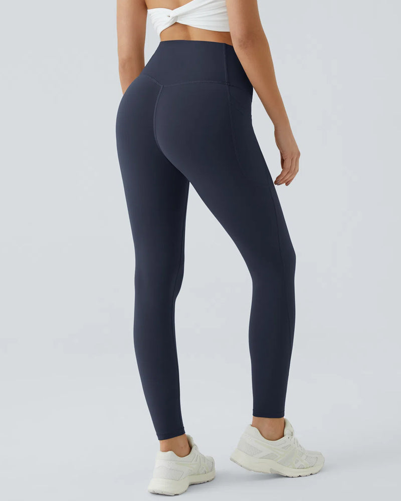 🎁Last Day 49% OFF🔥 Butt Lifting Tummy Control Side Pocket High Waisted Shaping Training Leggings