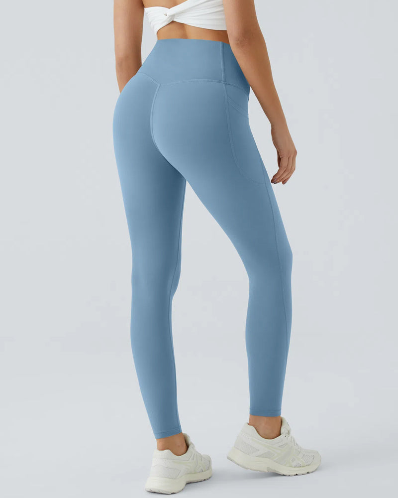 🎁Last Day 49% OFF🔥 Butt Lifting Tummy Control Side Pocket High Waisted Shaping Training Leggings