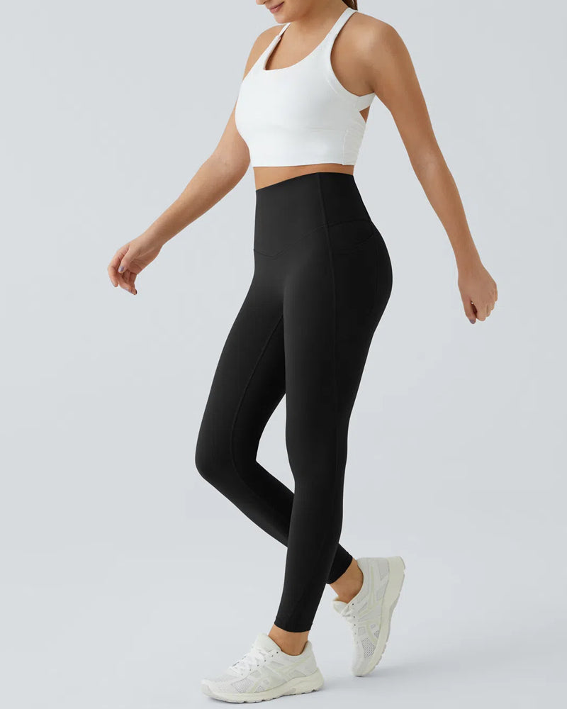 🎁Last Day 49% OFF🔥 Butt Lifting Tummy Control Side Pocket High Waisted Shaping Training Leggings