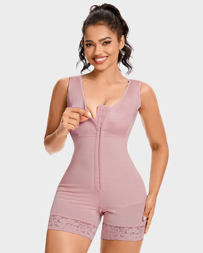 Plus Size Tummy Control Full Shapewear Butt Lifter with Zipper Crotch