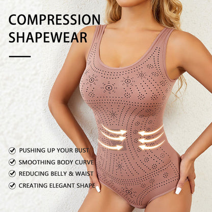 Women Slimming Bodysuits Shapewear Tops Tummy Control Body Shaper Spaghetti Strap Camisole Leotards Bodycon Jumpsuit