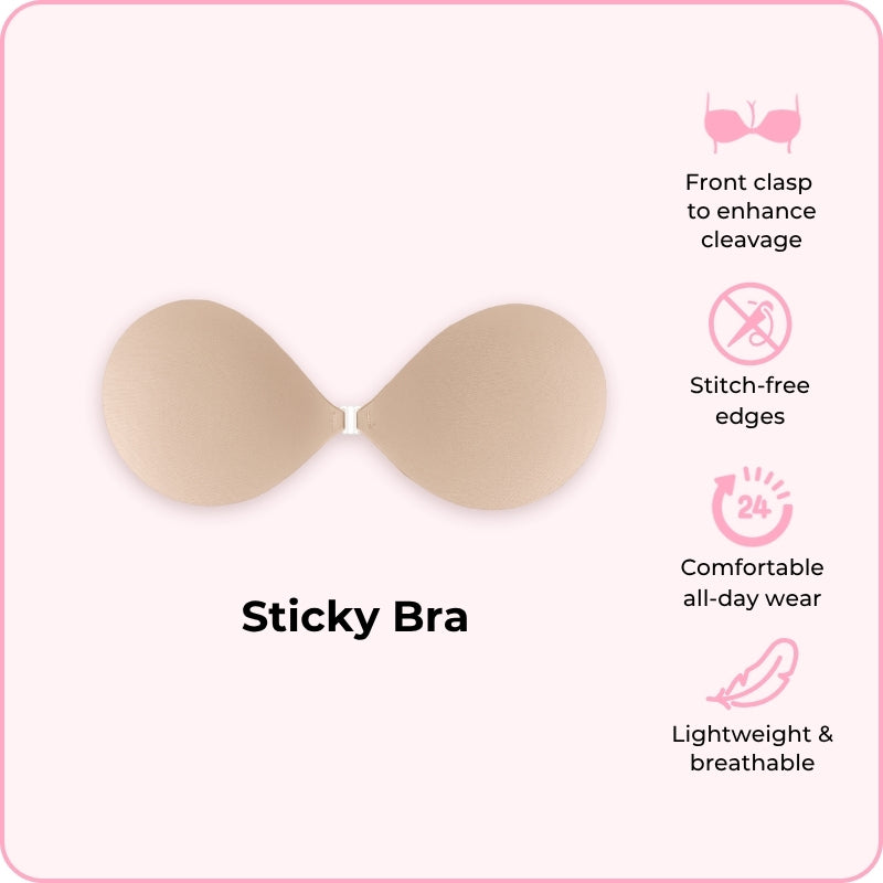 Seamless Push-up Sticky Bra