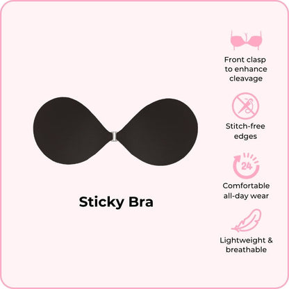 Seamless Push-up Sticky Bra