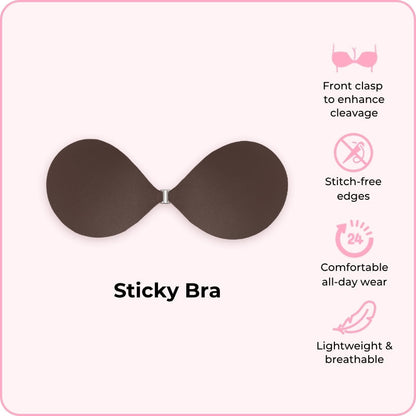 Seamless Push-up Sticky Bra