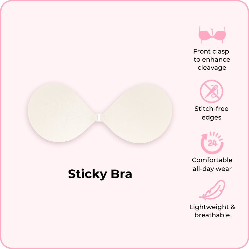 Seamless Push-up Sticky Bra