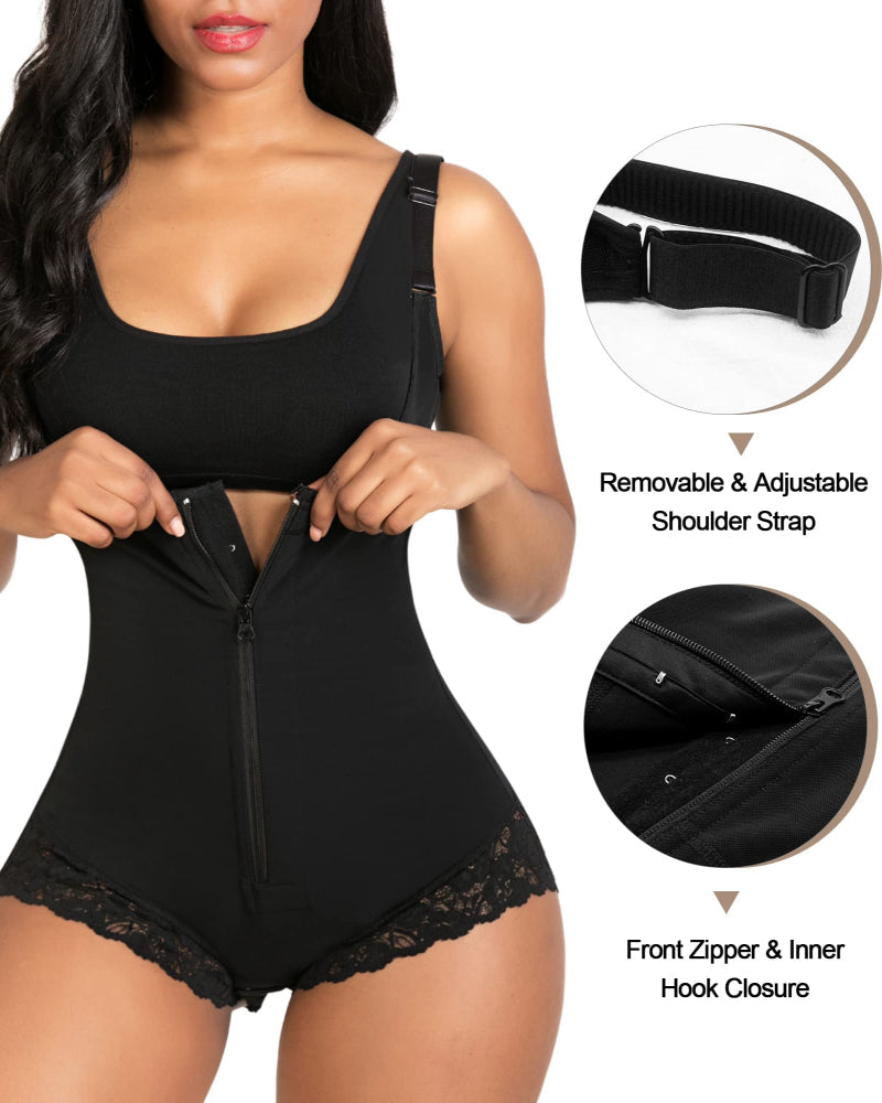 Tummy Control Colombian Open Bust Body Shaper Slimmer Bodysuit