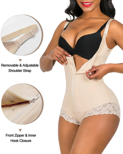 Tummy Control Colombian Open Bust Body Shaper Slimmer Bodysuit